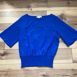 Michael Kors blue top with elastic waist. Size M